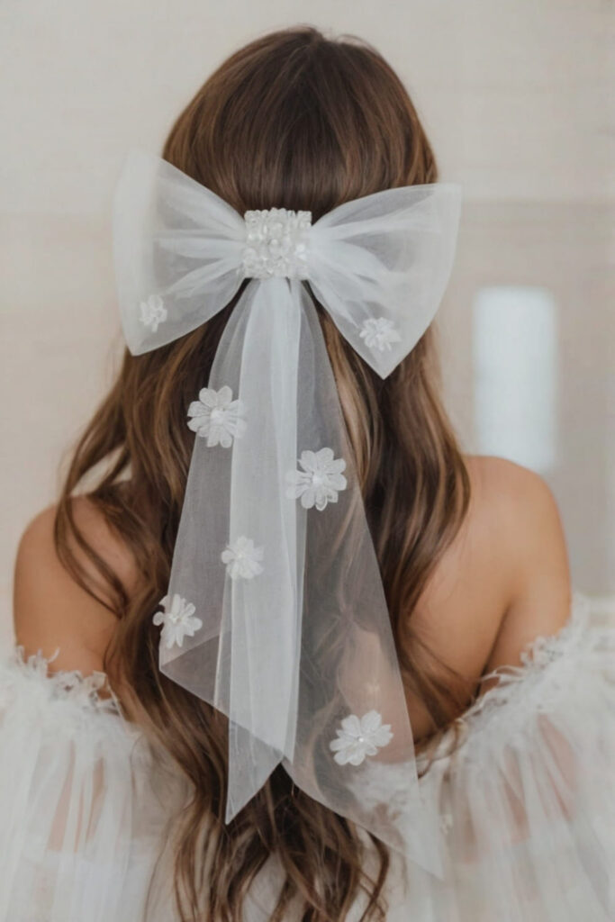 Bow on Bridal Hairstyle