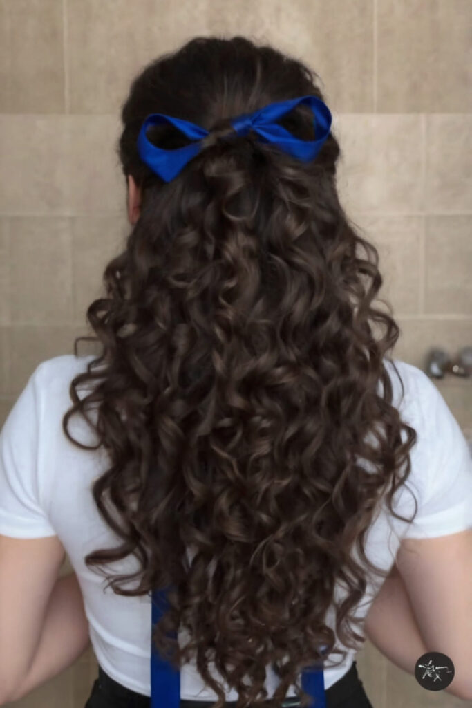 Bow on Curly Hair