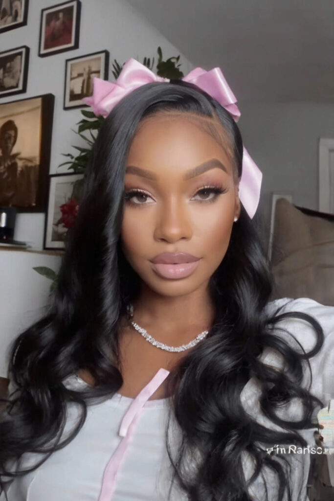 Bow on Frontal Wig