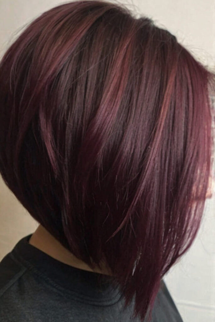 Burgundy Inverted Bob