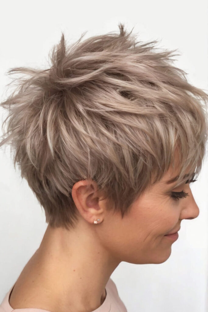 Chic Feathered Pixie Cut