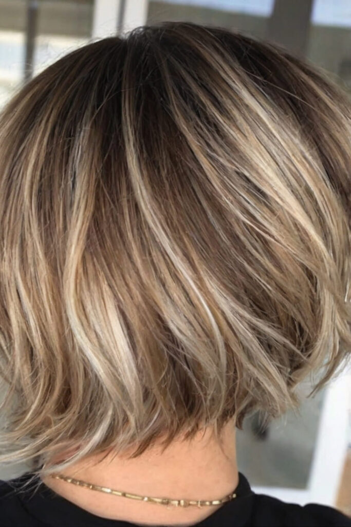 Chin Length Bob with Highlights