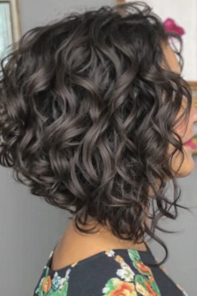 Curly Inverted Bob