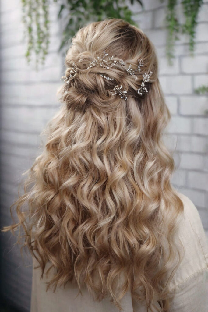 Curly Updo with Hairpins