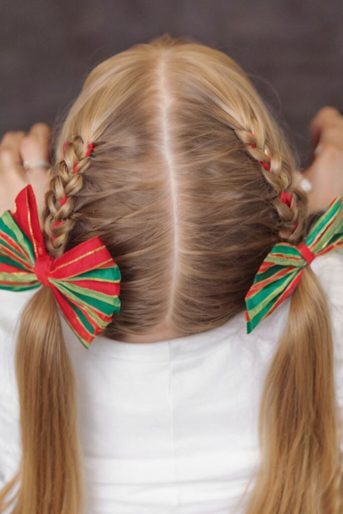 Double Braid Christmas Hairstyle