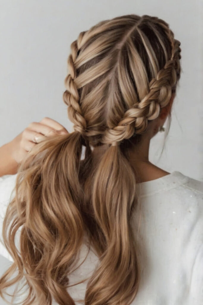 Double Braid Christmas Hairstyle