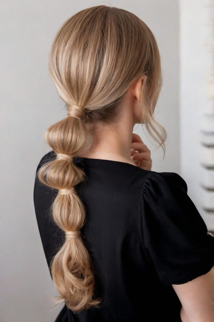 Low Bubble Ponytail