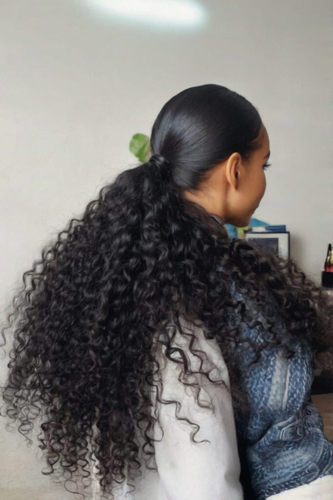 Low Curly Ponytail