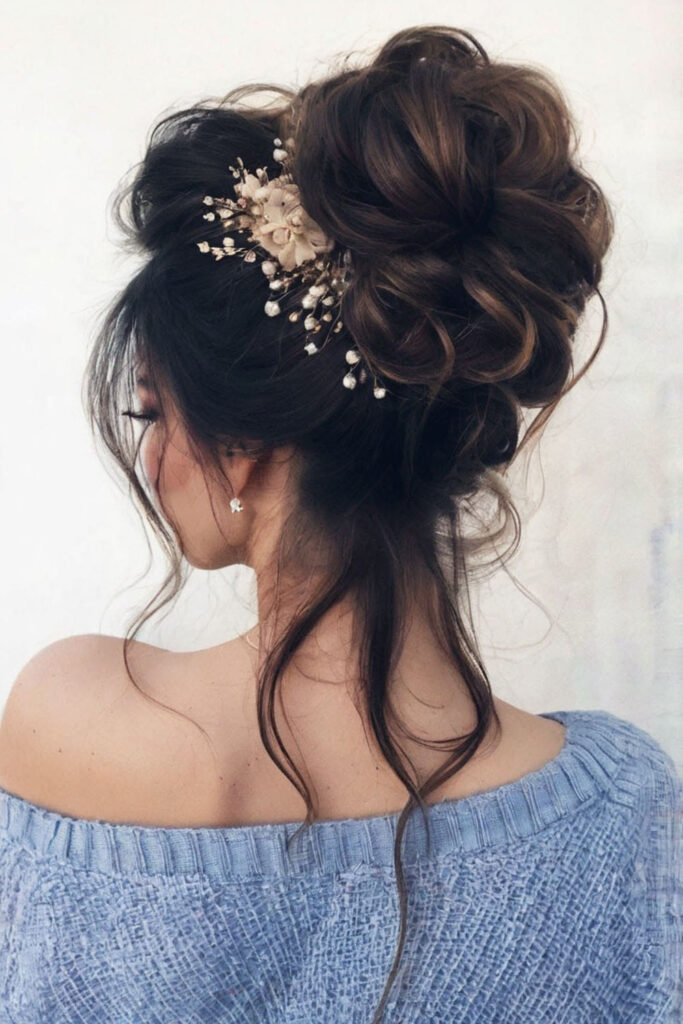 Messy Bun with Accessories