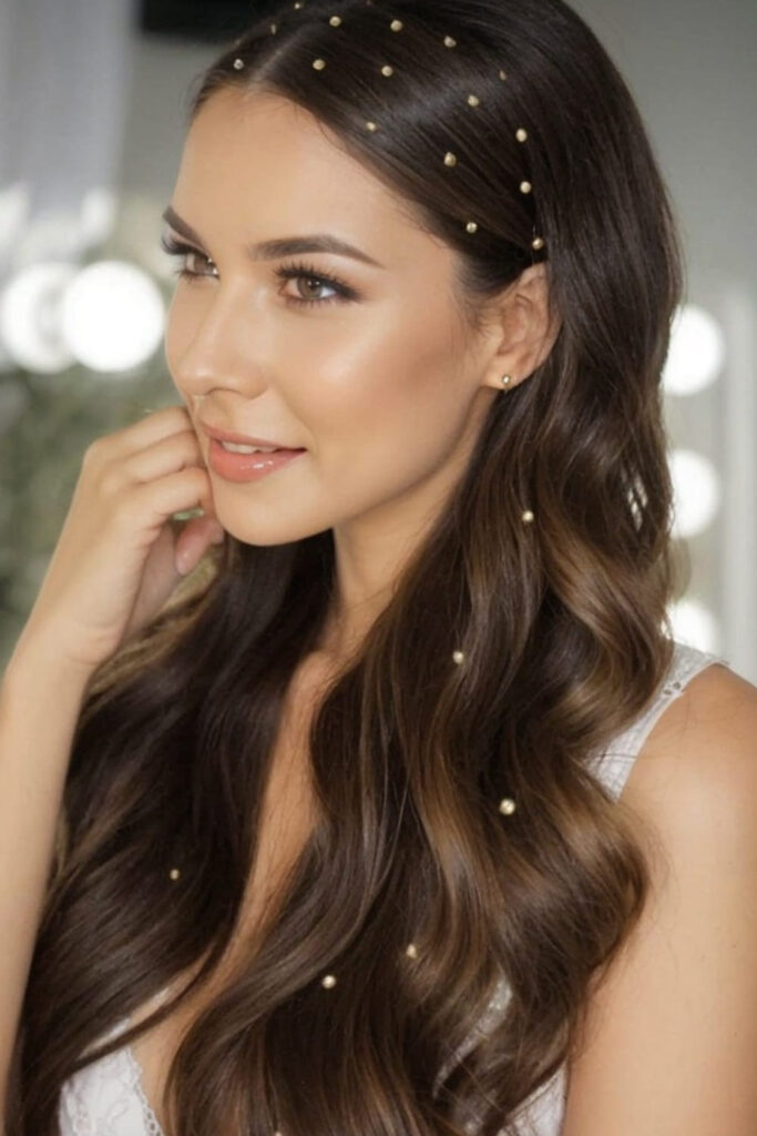 Sleek Straight Hair with Accessories