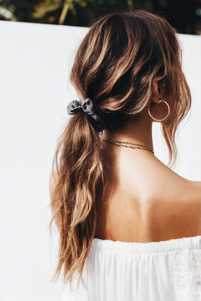 Tousled Low Ponytail