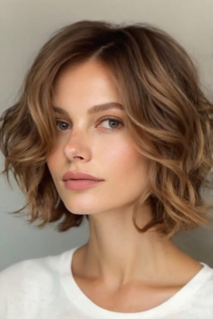 Wavy Chin Length Bob