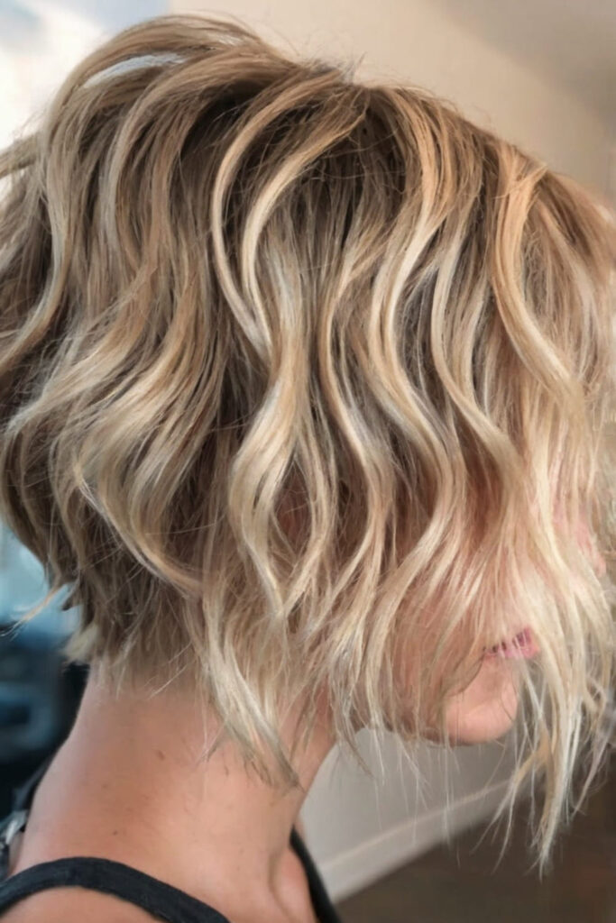 Wavy Inverted Bob