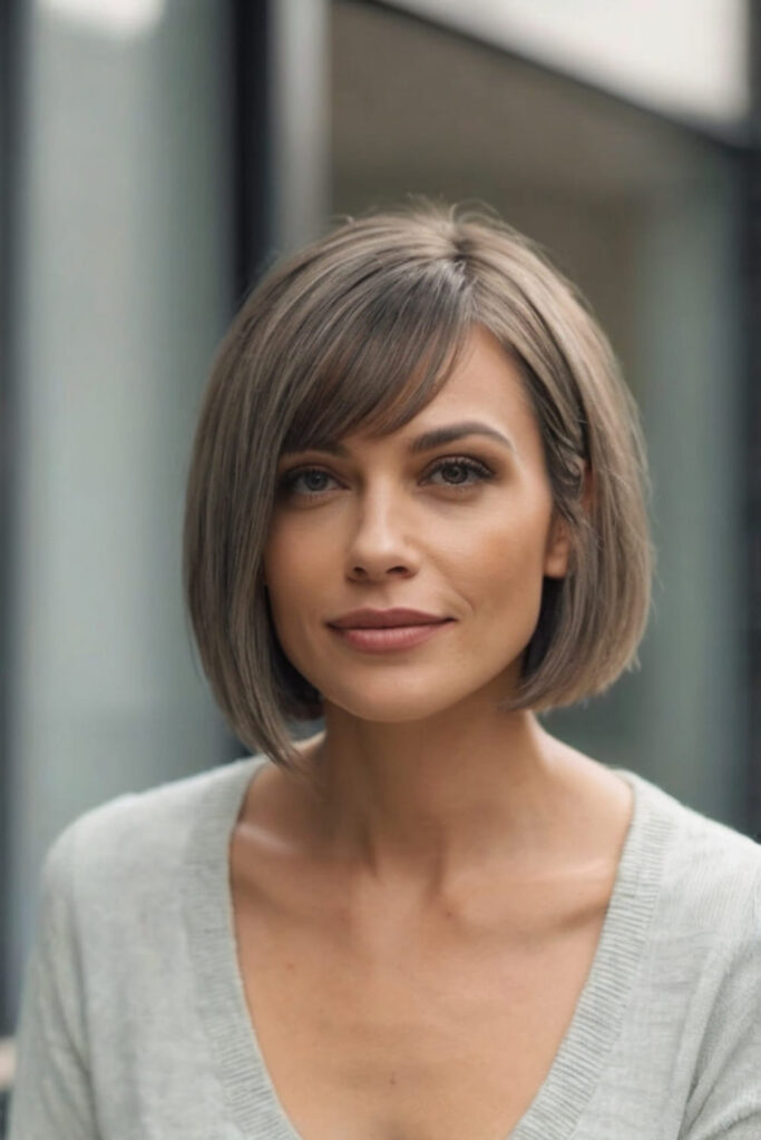 Asymmetrical Bob with Side Sweep