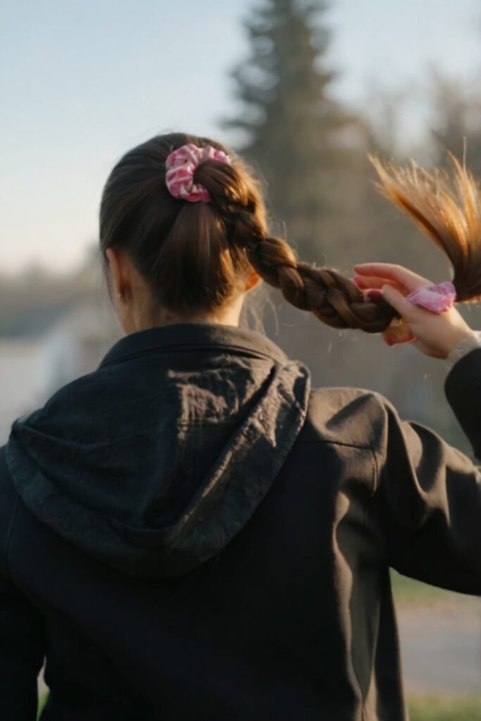 Braid with Scrunchie