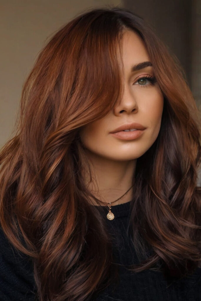 Deep Auburn with Subtle Pumpkin Tones