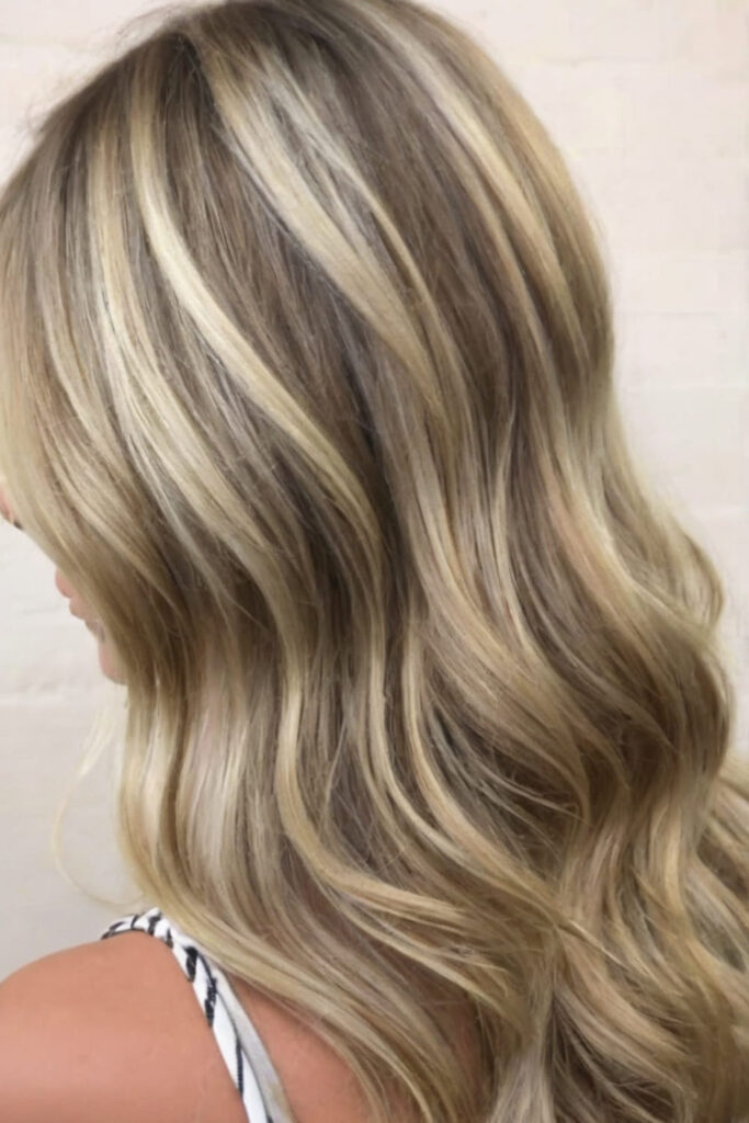 Frosted Golden Blonde Highlights