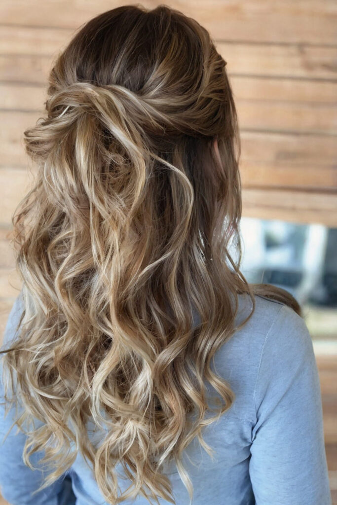 Messy Half Updo