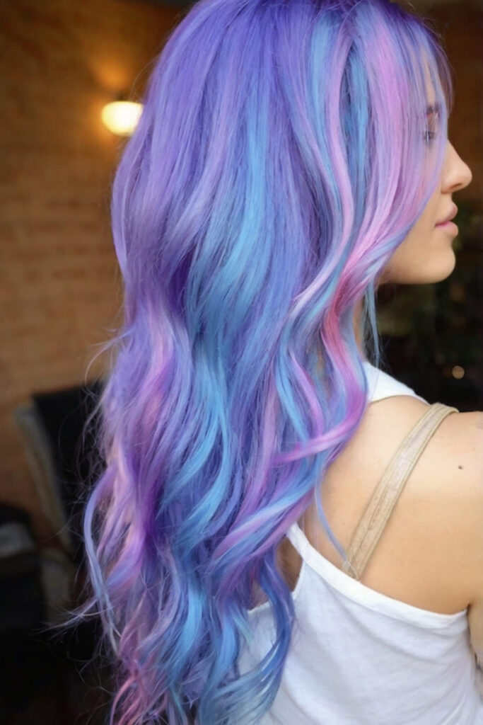 Pink and Blue Mermaid Hair