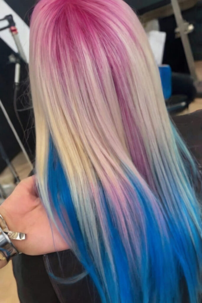 Pink and Blue Streaks