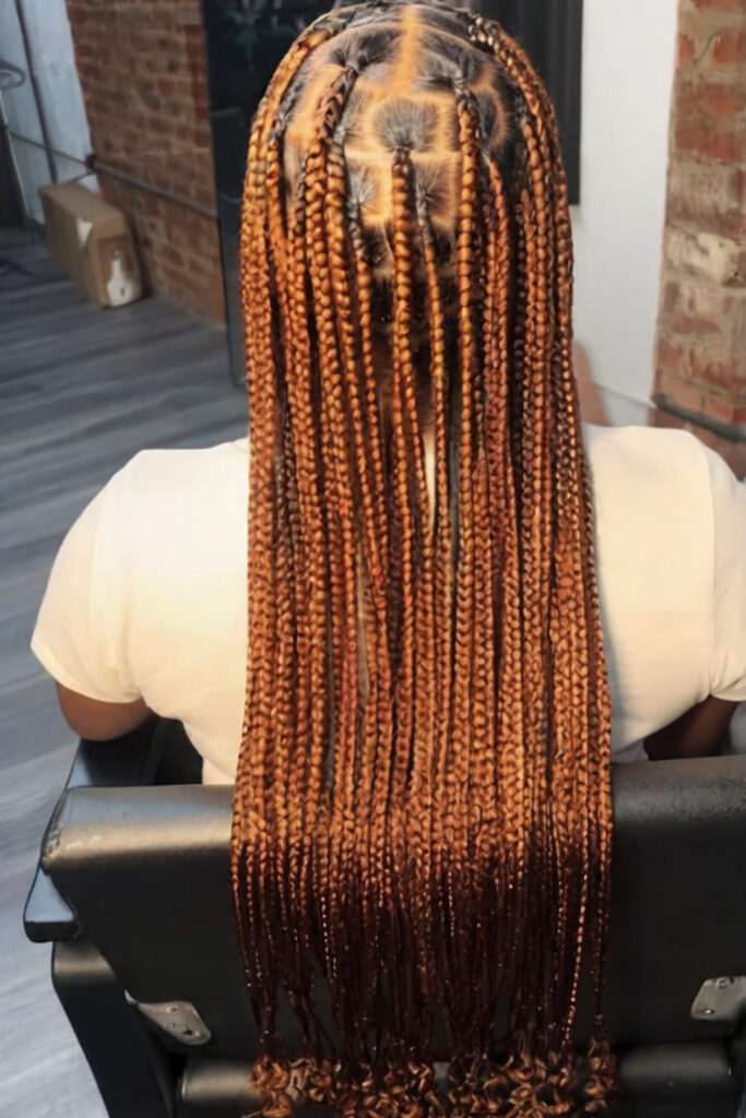 Pumpkin Spice Box Braids