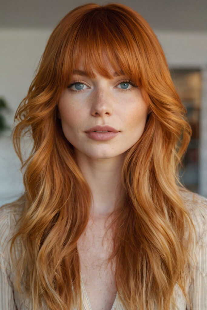 Pumpkin Spice Hair with Bangs