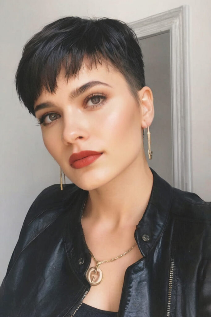 Super Short Cropped Cut with a Fringe