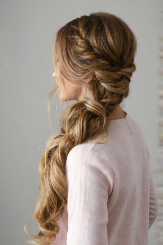 Thick Side Swept Braid