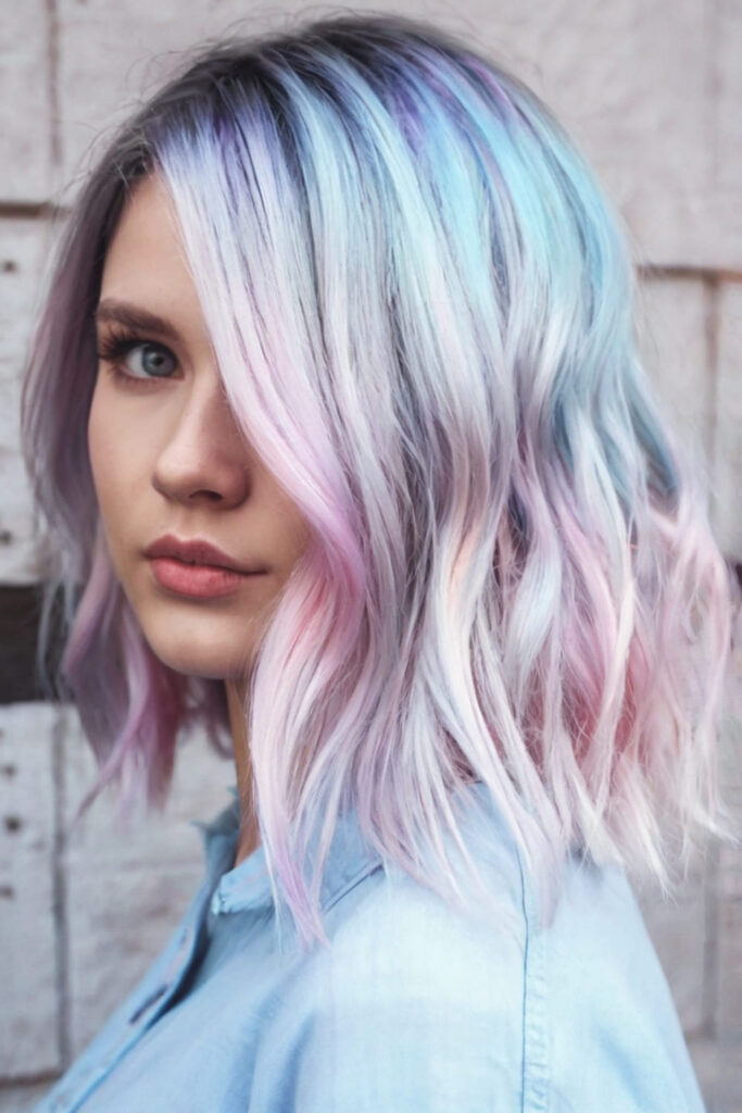 Unicorn Hair with Pink and Blue