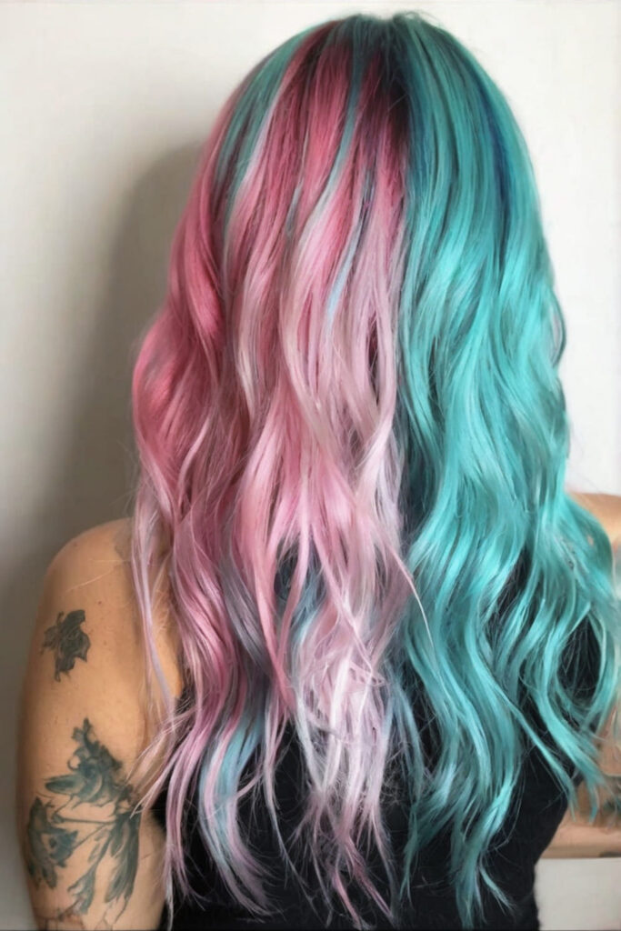 Vintage Pink and Teal Blend