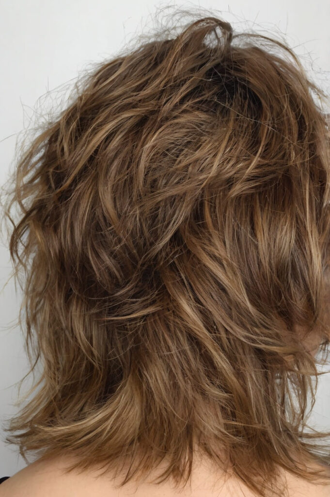 Textured Layered Cut Back View