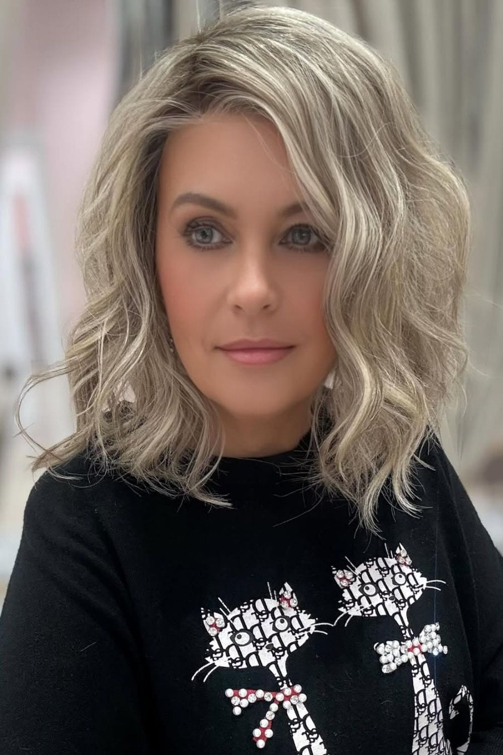 Beachy Wave Bob with Bangs