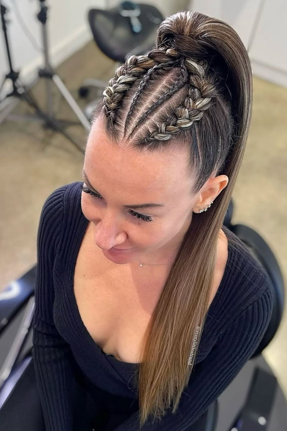 Braided High Ponytail