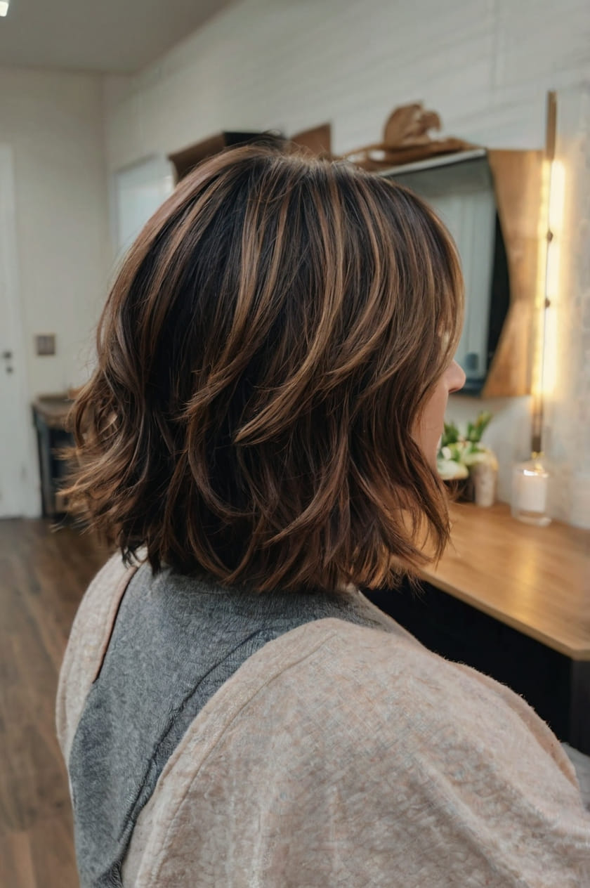 Choppy Layered Bob Back View