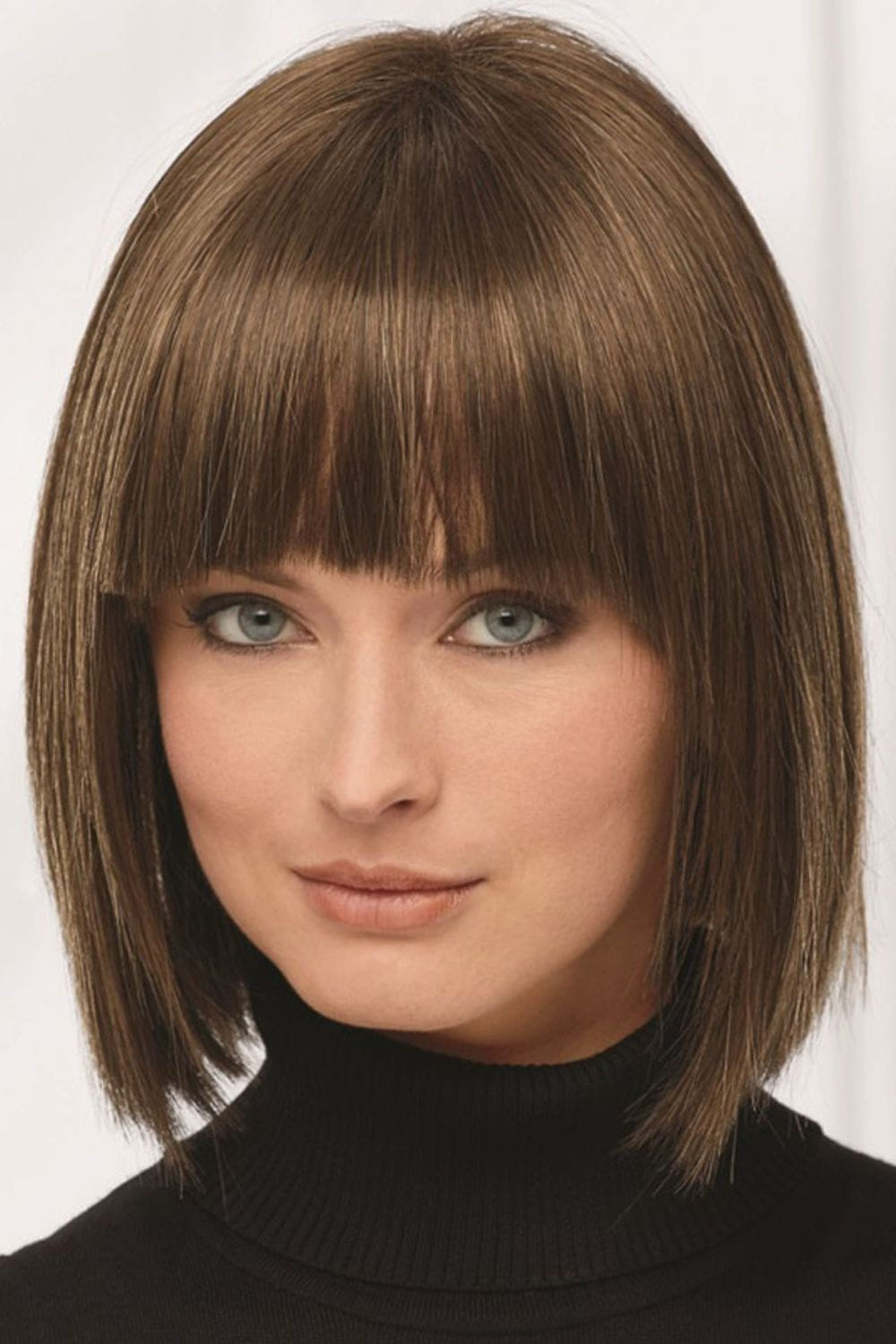 Classic One Length Bob with Bangs