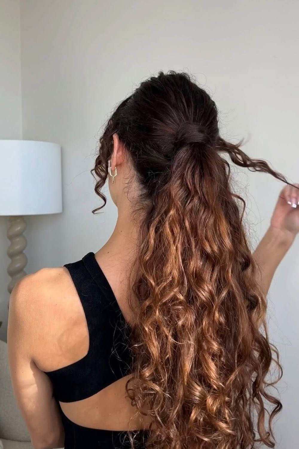 Curled Ponytail