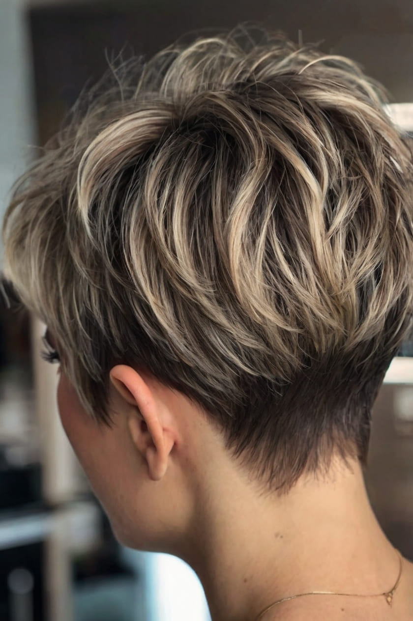 Layered Pixie Cut Back View
