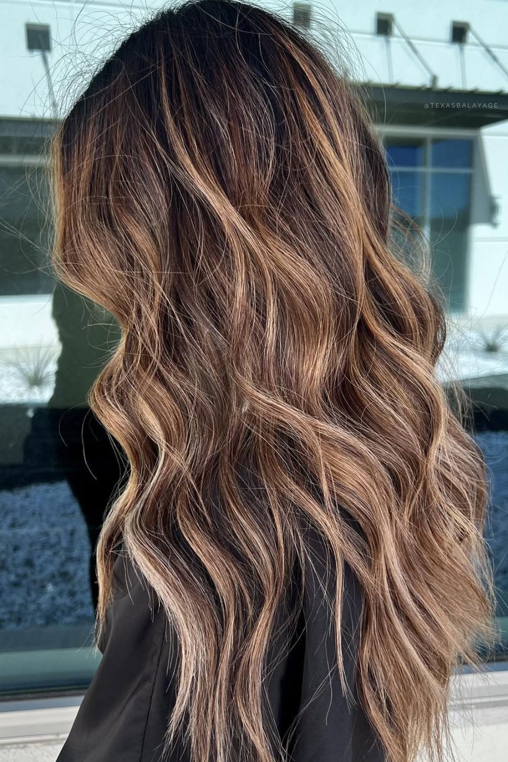 Beachy Blonde Highlights on Brown Hair