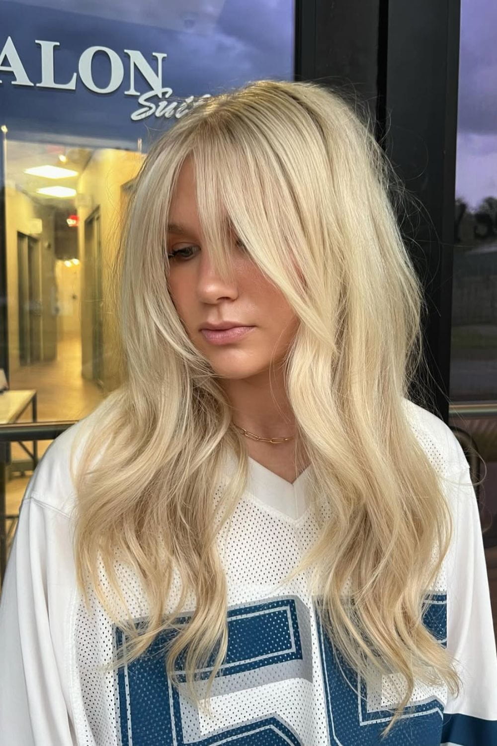 Beachy Blonde with Wispy Bangs