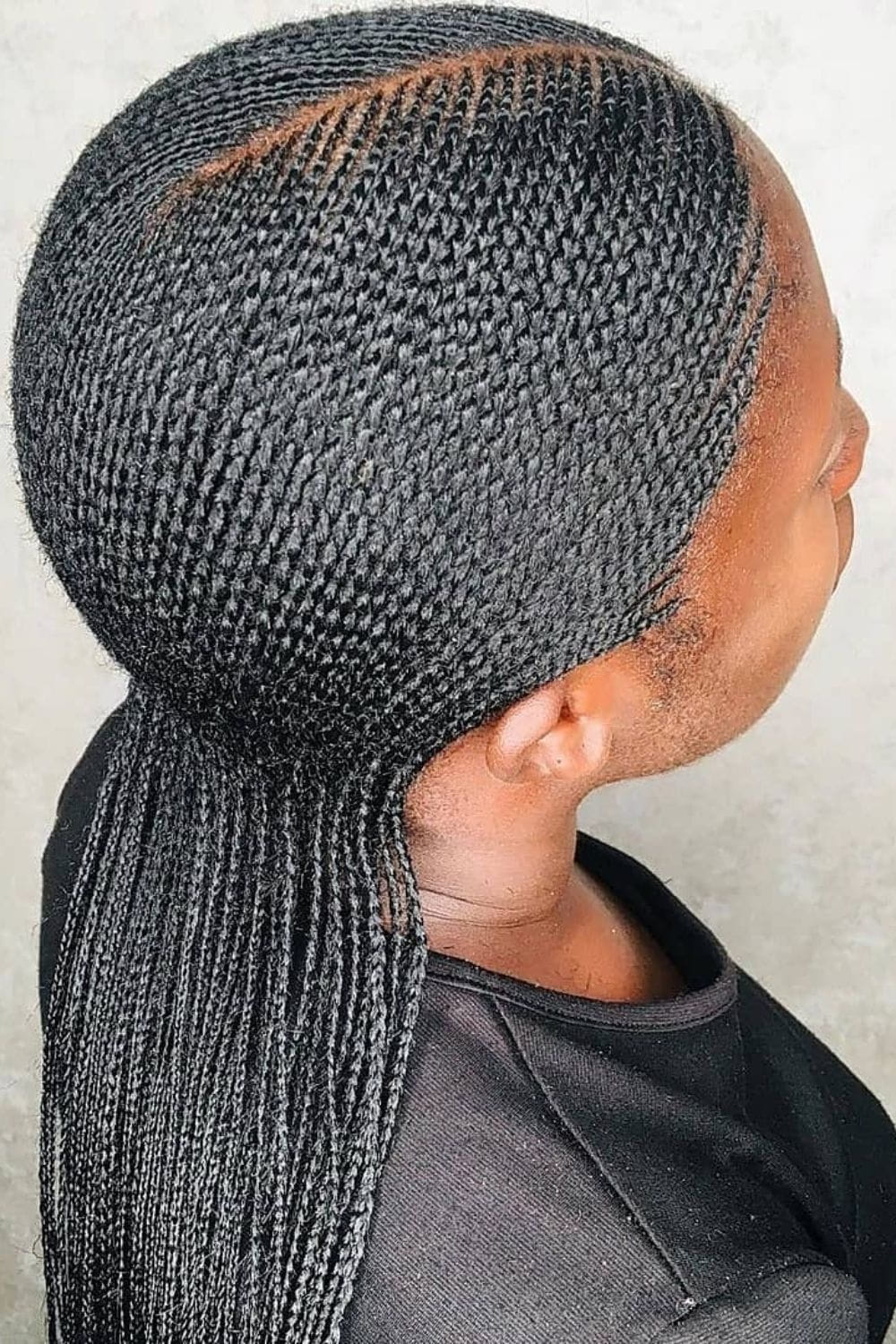 Braided Faux Hawk with Cornrow Accents