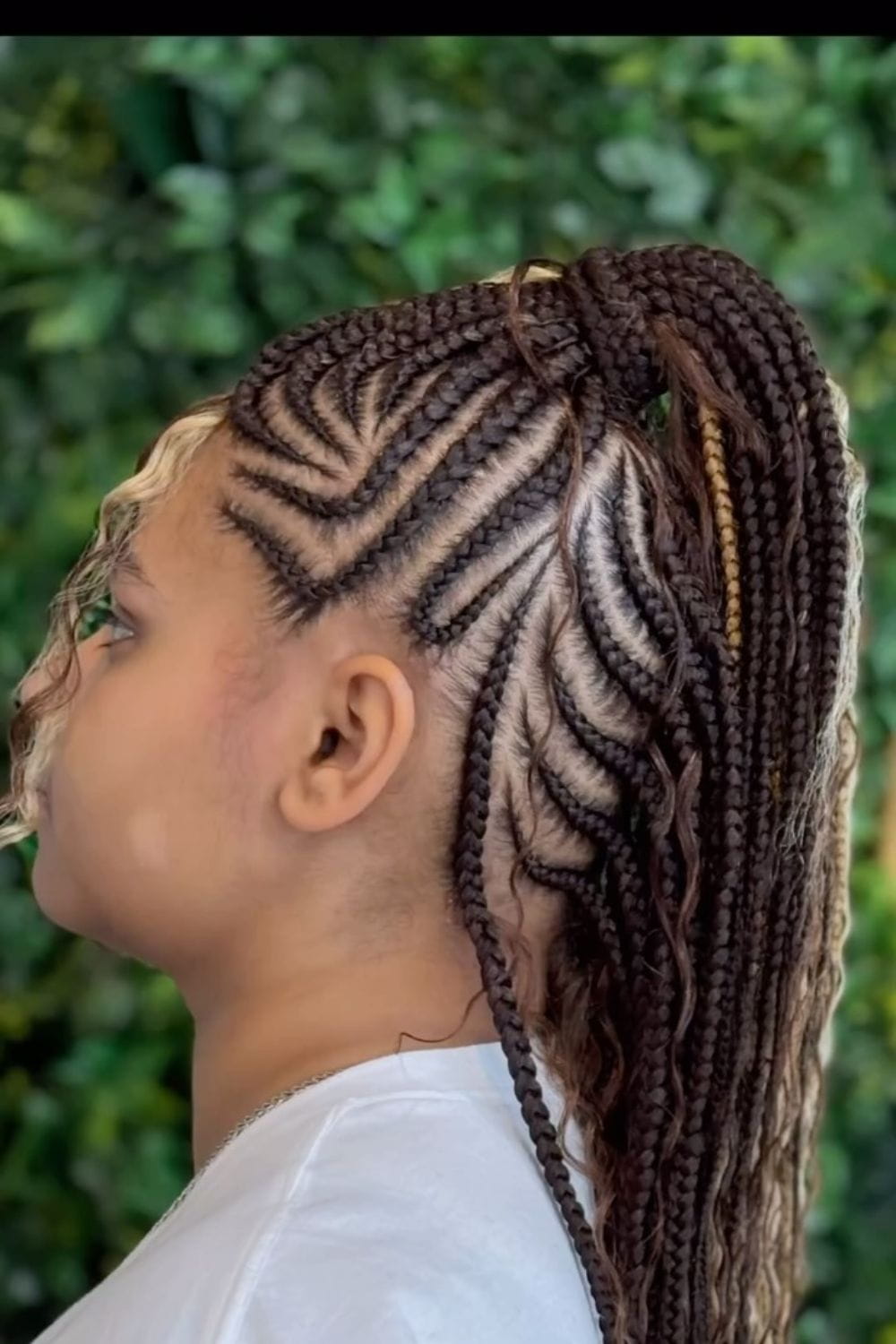 Half Up Mohawk Braids