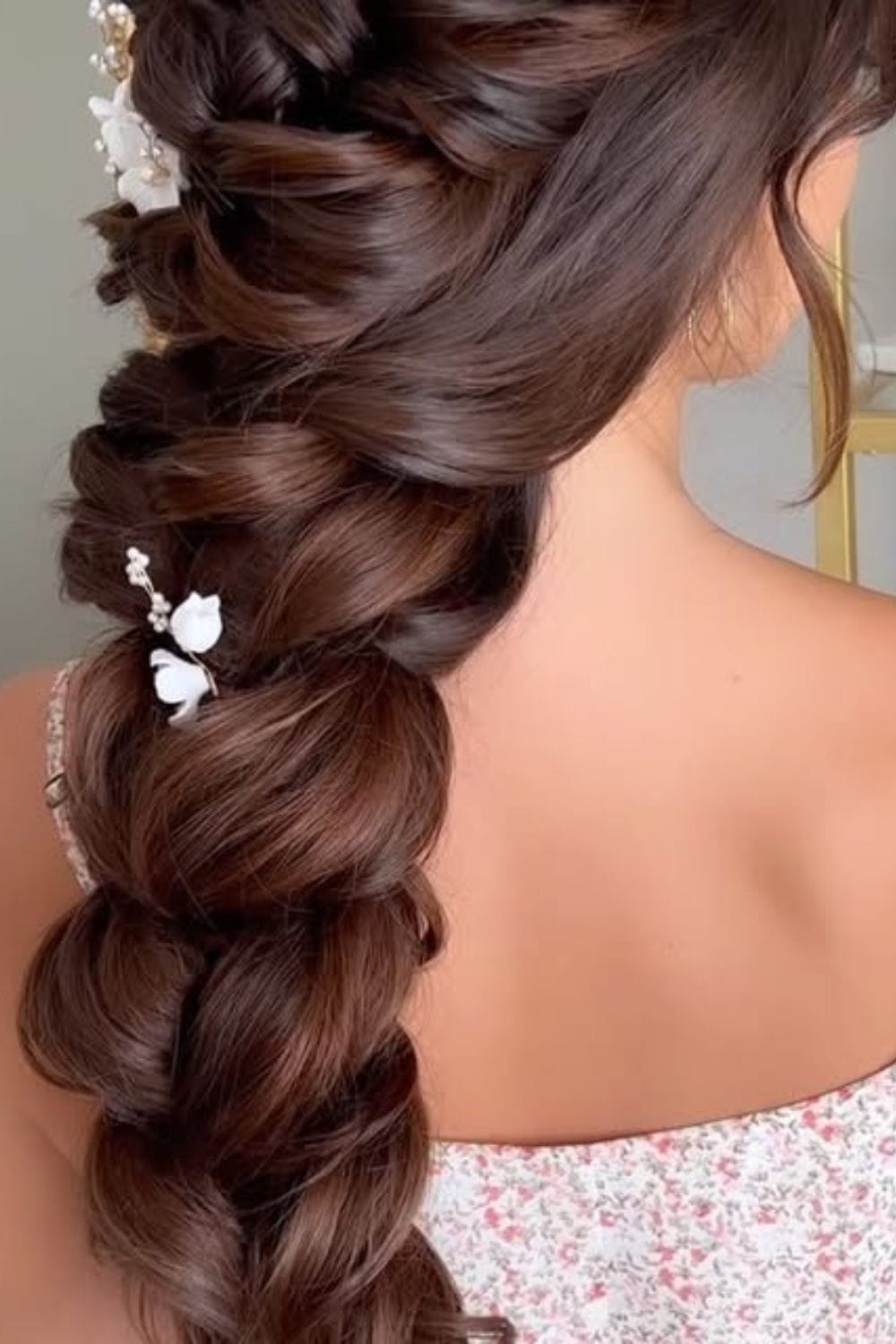 Romantic Braid with Small Flower Accessories