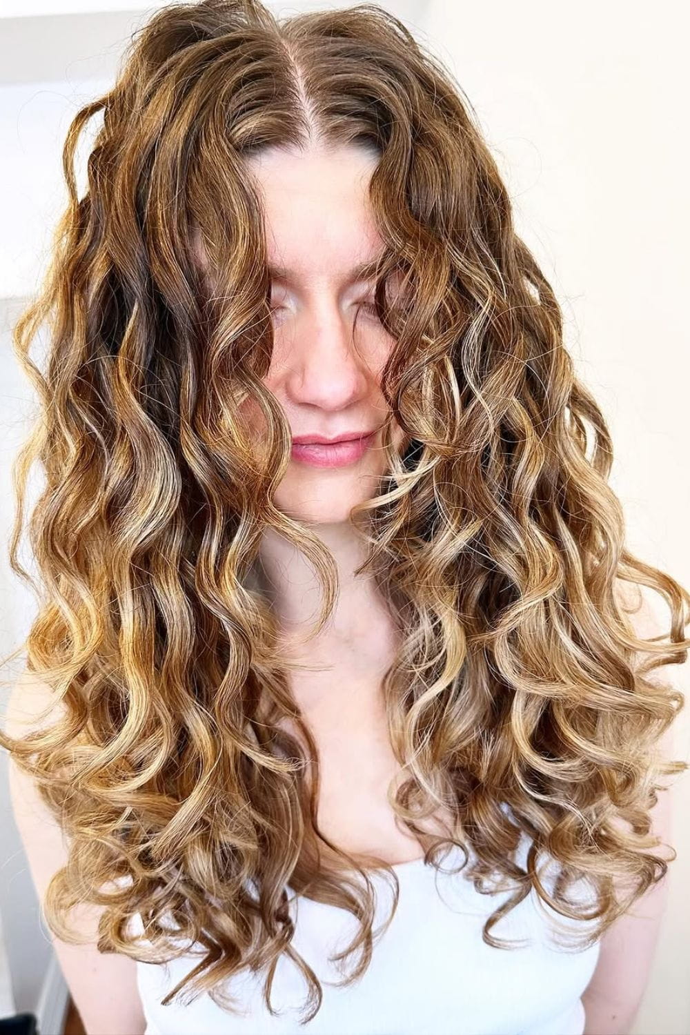 Thick Curls at Shoulder Length